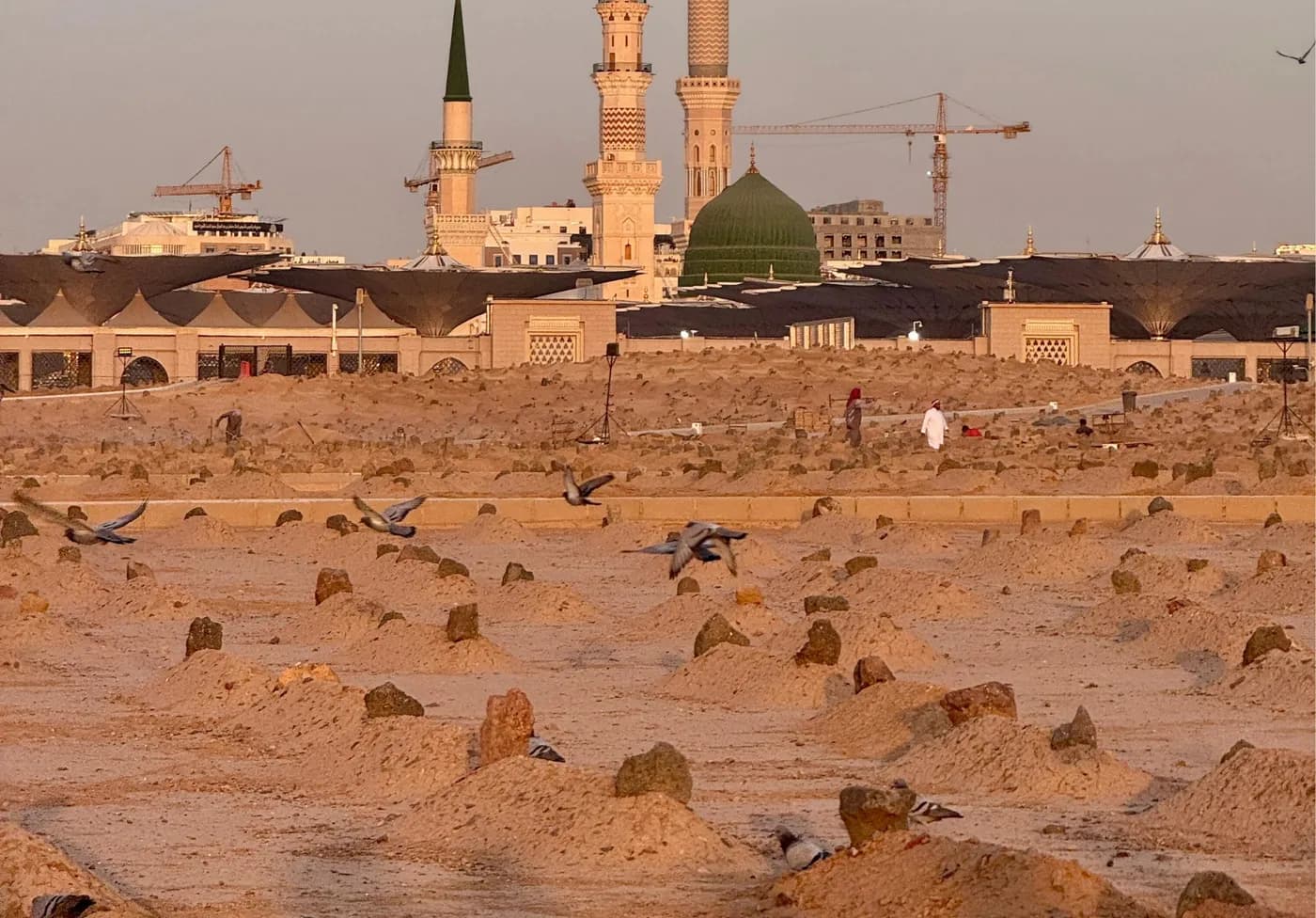 View across Madinah towards the Green Dome